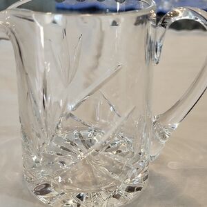 Vintage Piece Anchor Patteren.  Cut Crystal Creamer Pitcher - Transparent Glass